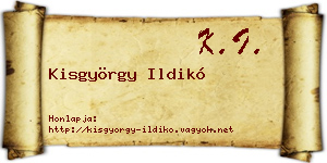 Kisgyörgy Ildikó névjegykártya